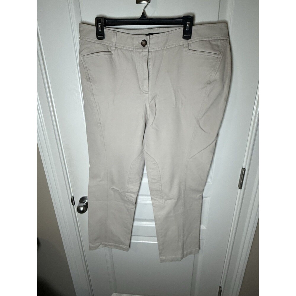 Talbots Pants Womens 16P  Light Khaki Jodhpurs Equestrian Breeches Skinny Ankle
